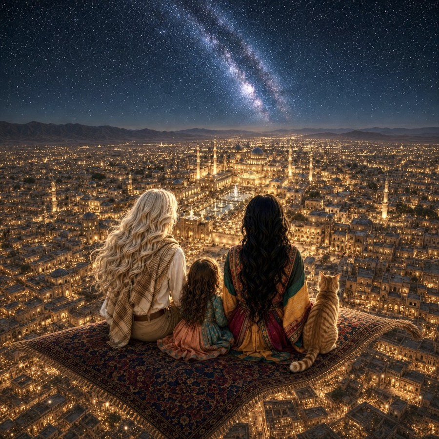 Over Al-Sahra under the Milky Way