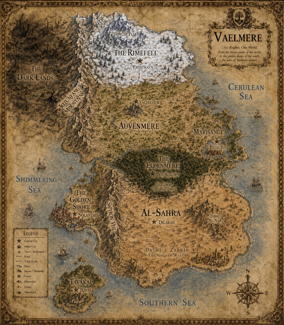Map of Vaelmere